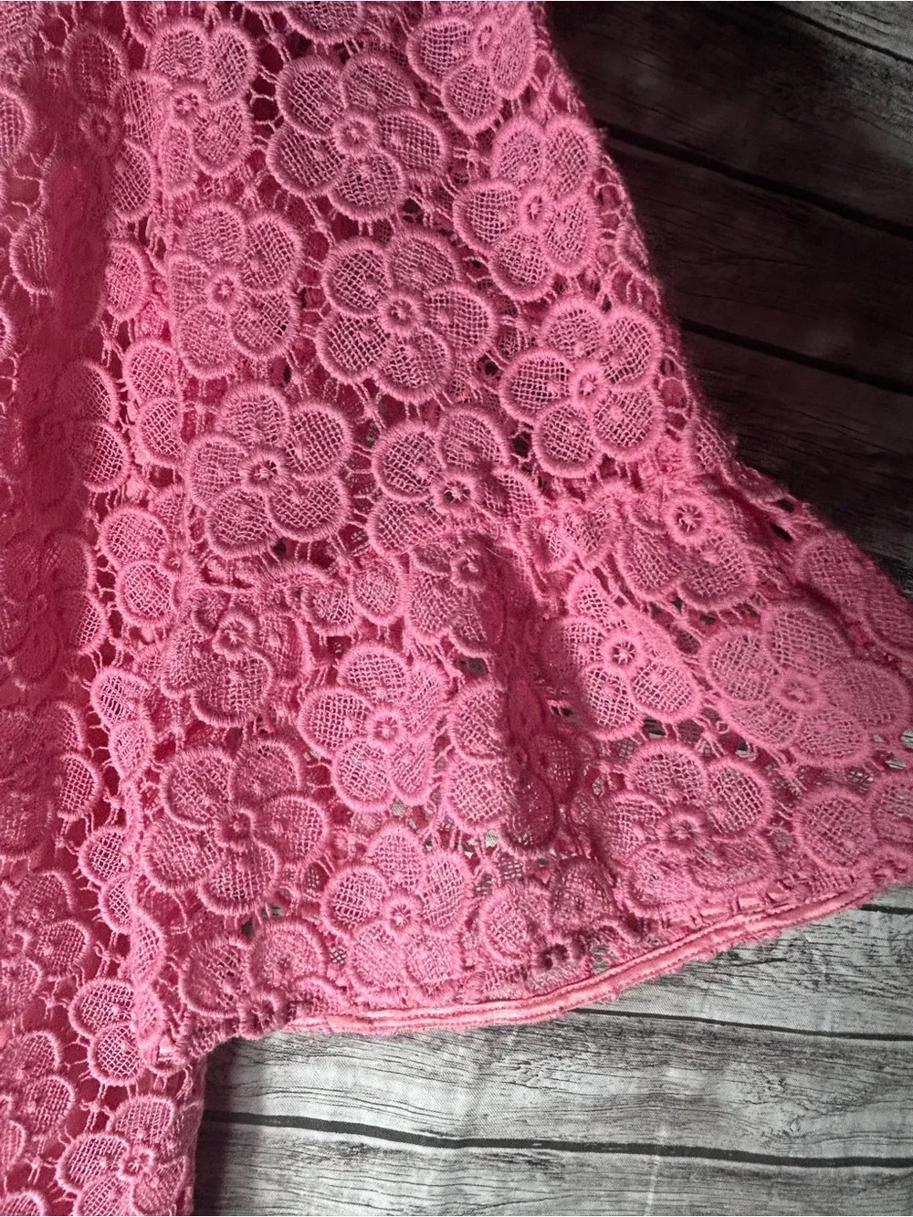 Kate Spade Pink Floral Lace Dress - Large